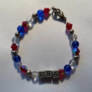 USA Beaded Bracelet